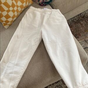 Aritzia White Sweatpants Relaxed Fit
